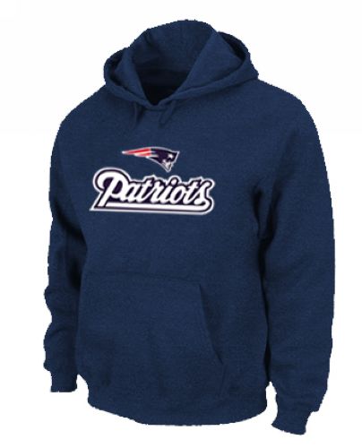 NFL Men's Nike New England Patriots Authentic Logo Pullover Hoodie - Navy